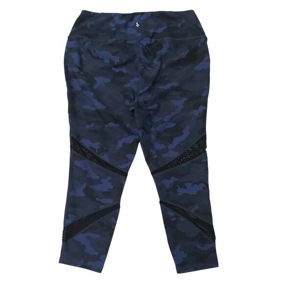 Torrid Active Leggings Womens 2 Navy Camo Mesh Breathable Athleisure Gym Workout - Picture 6 of 12